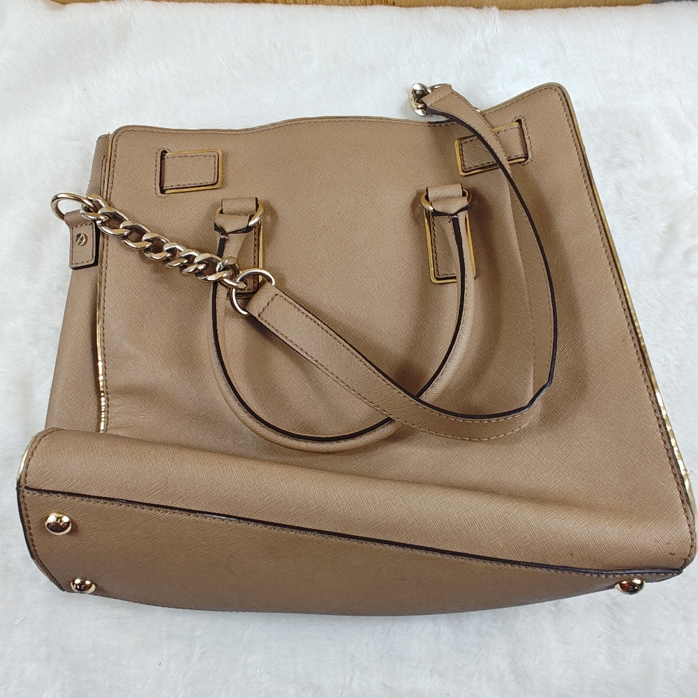 MICHAEL Michael Kors Brown Leather Hamilton Travel Tote - Picture 7 of 12